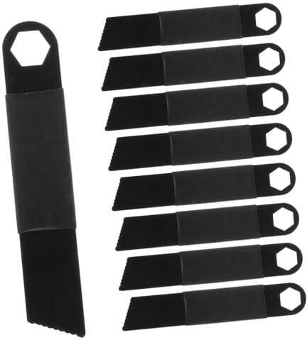 Feuerstarter Schaber für Outdoor Camping, 10 Stück Edelstahl Schwarz | Notfall Überlebenswerkzeug, Leicht und Tragbar, Funken Erzeugen, für Wildnis und Lagerfeuer