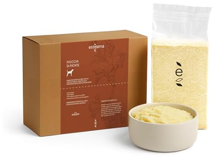 estèlema - Potatisflingor för hundar av alla raser och storlekar, glutenfria och konserveringsmedel - för hemlagad kost och BARF - Klar att användas - 6 förpackningar om 450 (2 700 g) - Tillverkad i