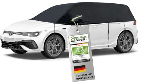 Walser Presenning bil alla väder presenning vattentät 100 % väderbeständig bilöverdrag utomhus bilöverdrag vattentätt bilöverdrag halvt garage storlek 6 egendom svart
