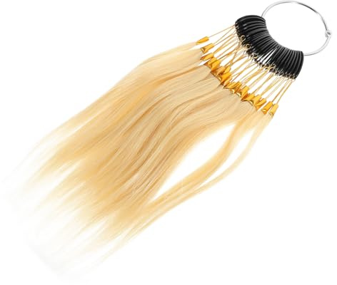 TOPPERFUN Échantillons de Cheveux Véritables 30 Pièces pour Test de Coloration Capillaire, Doux Toucher et Faciles à Transporter, pour Salons de Beauté et Coiffure