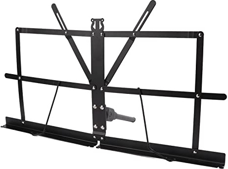 Klappbarer Tisch-Notenständer aus Metall, leichter faltbarer Notenständer, stabiler Metallrahmen mit Gummifüßen für Stabilität, tragbares Design für Klassenzimmer und Studio
