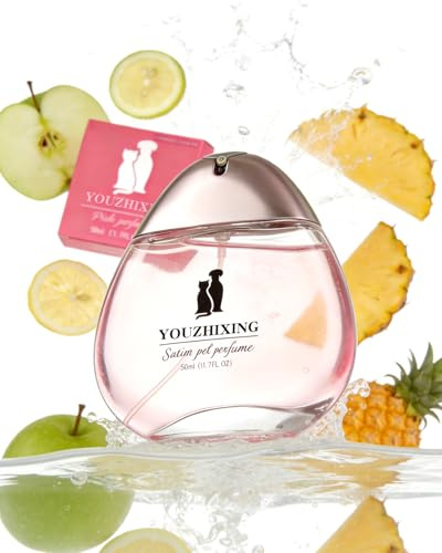 YOUZHIXING Perfume para mascotas para perros y gatos – neutralizador de olores en botella de cristal, enjuague de cuidado duradero | hipoalergénico y universal para mascotas (frescura afrutada)