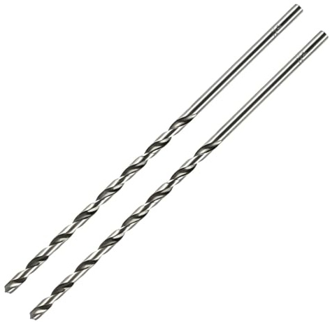 Kesiku 4mm Extra Long HSS Metal Twist Drill Bit, 160mm Length, 2pcs