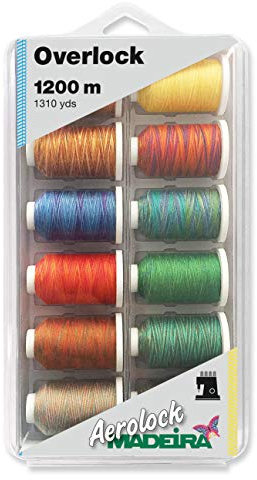 MADEIRA Multicolor Overlock-Nähgarn Aerolock Miniking Box