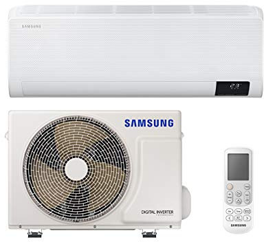 Samsung WindFree Comfort Next, Climatizzatore Monosplit pompa di calore, 12000 BTU, SmartThings e Intelligenza Artificiale, WiFi, GAS R32, AR12TXFCAWKNEU, Efficienza energetica A++/A+