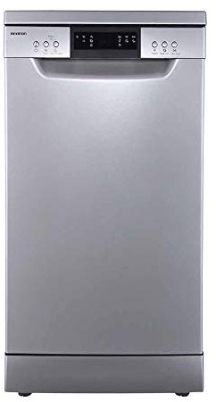 INFINITON | Lavavajillas Estrecho DIW-43SP | Capacidad 9 Litros | Ancho 45cm | Control Electronico | 7 Programas | Display LED | Clase Energética E | Color Inox