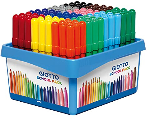 Giotto Turbo-Marker Maxi School Pack mit 108 Stück, 12 Farben x 9 Stück.