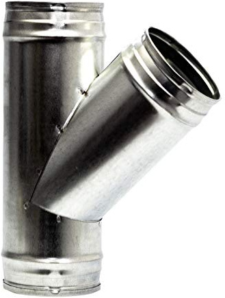 Vent Systems Ø100mm / 4 Inch T-Shape Duct Connector, Splitter – 3-Way Round Galvanised Steel Pipe Adapter for Airflow, Ventilation, HVAC, Vent Hose – Durable Metal Duct Fitting – Ducting Joint