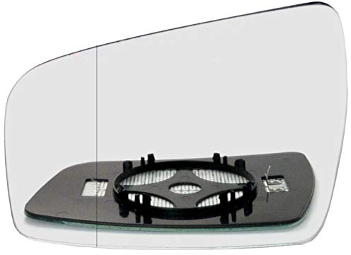 LT2CP Heated Wing Mirror Glass Left Passenger Side for Vauxhall Zafira B 2009–2014 Clip-On Replacement with Backing Plate