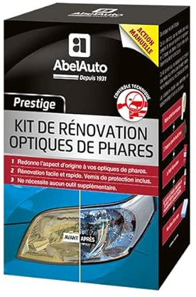 Kit Rénovation Optiques de Phares Abel Auto – Polissage Manuel, Désoxydation & Restauration Transparence