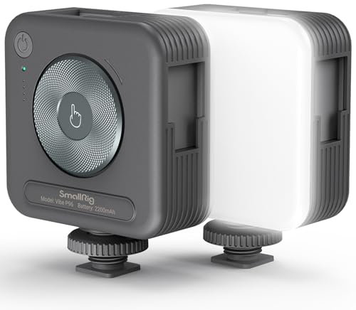 SMALLRIG LED Video Light P96 Camera Light With 2200mAh Battery, Portable Photography Lighting 2700K-6500K Bi-color LED for Video Conference/TikTok YouTube Vlogging/Photography - 3286B Grey