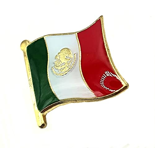 Anstecknadel mit mexikanischer Flagge aus Metall und Emaille, Metall