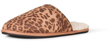 Amazon Essentials Damen Kuschelige Pantoffeln, Rosé Leopardenmuster, 38.5 EU