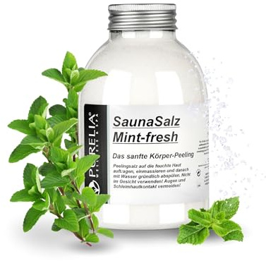 PURELIA Sauna Salz Mint Fresh 650g Peelingsalz Sauna Salz Peeling Körperpeeling