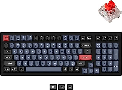 Keychron K4 PRO QMK/Via Tastiera Meccanica Senza Fili, Hot-Swappable, Custom programmabile Macro Wired Keyboard con Red Switch, RGB Light, PBT Keycaps per Mac Windows Linux