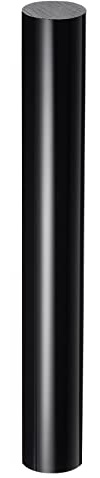 sourcing map Acrylic Clay Roller 8 Inch x 1 Inch Solid Non-Stick Plastic Round Tube Roller Polymer Clay Rod Fondant Rolling Pin for Shaping, Sculpting, Modeling DIY Crafts, Black