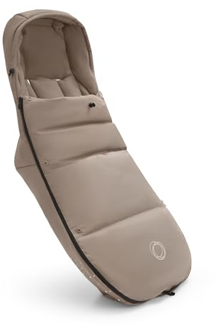 Bugaboo Saco de silla de invierno alto rendimiento y climas extremos, accesorio imprescindible para el carrito con capucha y cremallera bidireccional para mantener pies calientes en Dune Taupe