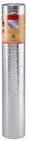 YBS Essentials Multi Purpose Bubble Foil Insulation Roll | 1200mm x 10m, 3.5mm Thickness | DIY 3-in-1 Thermal Reflective Insulation | Radiator Foil | Roofs, Walls, Floors, Motorhomes, Cellar & Garages