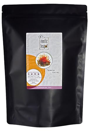 The Exotic Teapot - Jasmine Fairies Flowering Tea Pouch, 50 Blooms, Jasmine Flower Tea