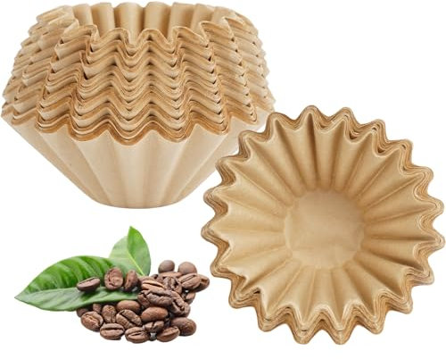 Korbfilter Kaffeefilter,100 Stück Korb-kaffeefilter,155/45 mm Korbfiltertüten,Kaffeefilter Papier,Coffee Filter Paper für Hausgemachten Kaffee zu Hause, Kaffeeläden, Büros, Outdoor-Camping