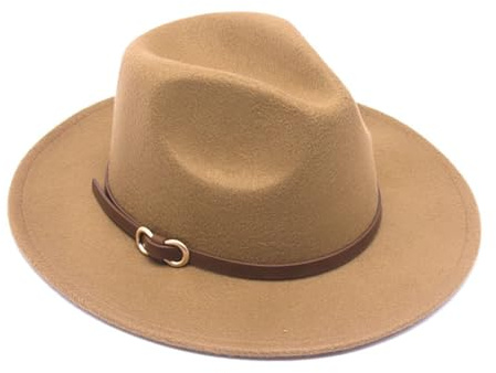 HEYANN Fedora Hut Herren Herren Hut Filzhut mit Breite Krempe Herren Klassischer Hut Panama Hut Damen Filz Trilby Hut Herren für Party