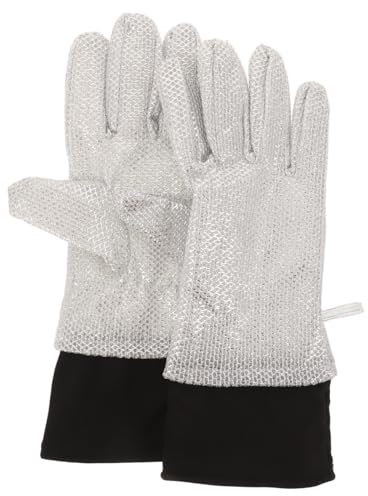 GAROZATION Dishwashing Gloves for Washing Dishes Wire Scrubber Waterproof Reusable Cleaning Gloves Silver Fiber for Household Cleaning