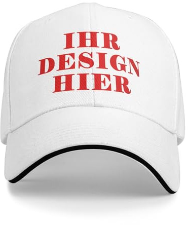 Tingwei personalisiert Cap personalisierte Basecap personalisiertes Cap mit Foto/Logo/Text gestalten Cap selbst gestalten Basecap,verstellbare Trucker-Kappe, lässige Sonnenschild-Kappe als Geschenk