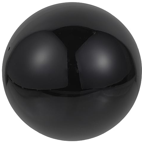 Black Stainless Steel Gazing Ball Globe Decorative Reflective Garden | Mirror Polish, Sturdy Build, for Garden Display and Professional Photos, Chic Design in Black Finish