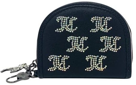 Juicy Couture Damen Half Moon Kartenetui mit Spiegel innen und Clip, Take the Lead Lakritze, 4.5 x 3.75 x 1.25, Modern