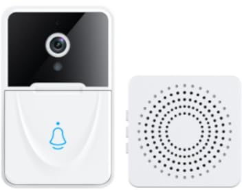 Nikou X3 Smarte WLAN-Video-Türklingel, HD-Nachtsicht Türklingel Funk, 60° Blick, Einstellbare Lautstärke, Zwei Wege Audio, Eingebauter Lithium-Akku 1000 MAh, für zu Hause