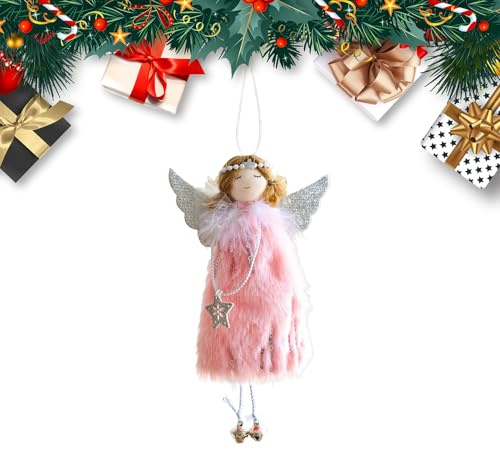 De Ángeles | para Árbol De Navidad,Colgante De Peluche con Campana Niña para Árbol De Guardería Adulto Jardín Pared Bodas