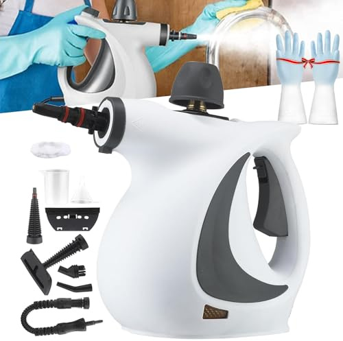 Red Hot Dampfreiniger, Dampfreiniger Red Hut, 350 ml Tank Hand Tragbarer Steam Cleaner Redhut, with 14 Accessories, 3.2 Bar Steam Pressure 1050 W Steam Cleaner for All Floors