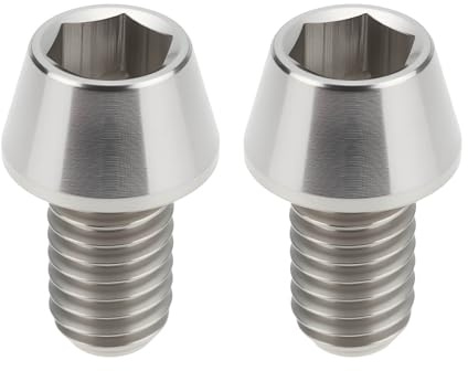 LT Easiyl 2 Stück Konische Innensechskantschrauben M6x10 Mm Kompatibel mit Choppern Und Dirt-Jump-Bikes Titanfarben