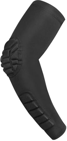 aqxreight Vadderade Armbågsunderarmsärmar Kompressionsarm Skyddsfodral för Basket Volleyboll Fotbollsskridskoåkning med Fuktavledande Tyg & Halkskyddsdesign (XL)