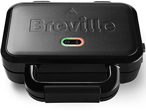 Breville Ultimate Deep Fill Toastie Maker | 2 Slice Sandwich Toaster | Removable Non-Stick Plates | Stainless Steel | Black [VST082]