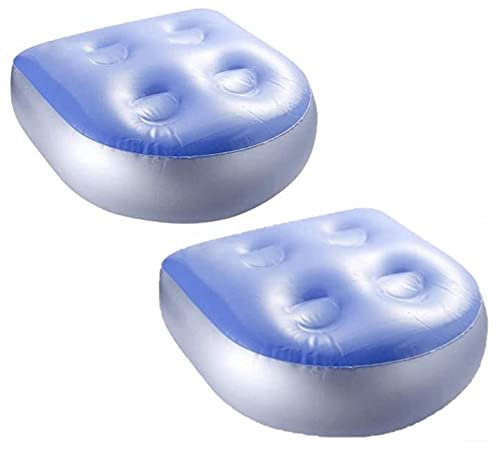 LATERN 2Pcs Inflatable Booster Seat, Hot Tub Cushion Spas Booster Seat Back Pad with 4Pcs Suction Cups for All Spas and Hot Tubs (47 x 37cm)