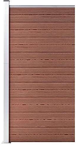 vidaXL Zaunelement WPC 95x186 cm Braun