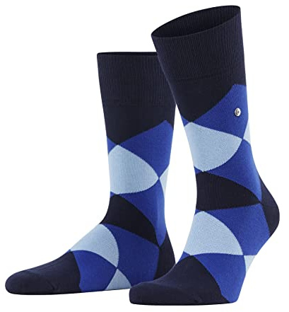 Burlington Herren Socken Clyde M So Baumwolle gemustert 1 Paar, Blau Marine 6120, 46-50