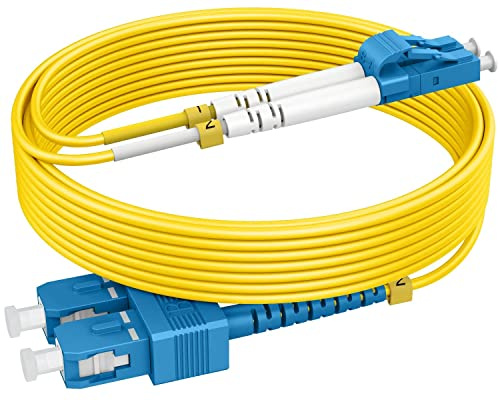 OS2 SC to LC Single Mode Fiber Patch Cables, LSZH,20ft/7m