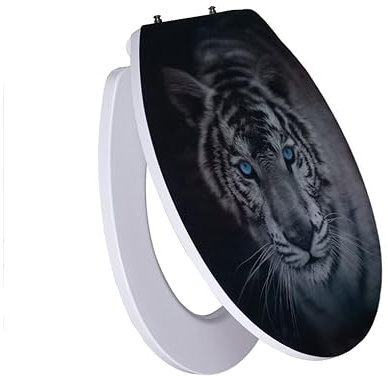Primaster WC-Sitz mit Absenkautomatik Tiger 3D weiß Toilettensitz