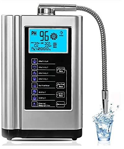 YEHOZZ Ionizador de Agua alcalina,Máquina de Agua alcalina AG7.0, Produce Agua alcalina PH 3.5-10.5, purificador de máquina generadora de hidrógeno 3.8in LCD Home,Silver