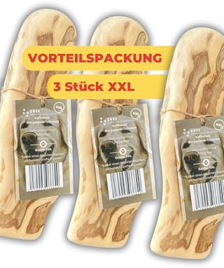 Zoys Kaffeeholz für Hunde - 3er VORTEILSPACKUNG -XXL ab 30kg Gewicht - Natürlicher Kauknochen für Zahnreinigung & Zahngesundheit & nachhaltige Beschäftigung - Hundezubehör langlebig & risikoarm
