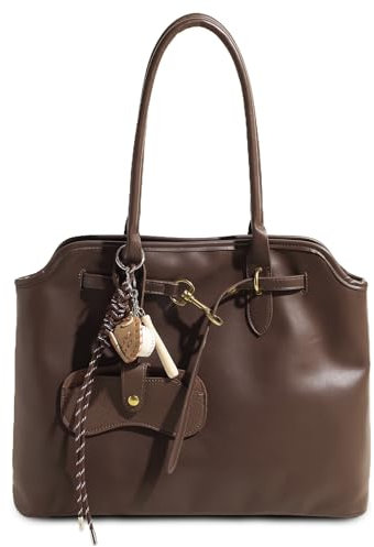 unisoul Handtasche Damen - Slouchy Tote Bag Groß Leder Top Griff Tasche Shoulder Bags, Damen-Shopper für College Schule Arbeit Reisen