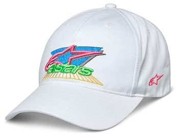 Alpinestars Herren Vivid Hat Baseball Cap Basecap Verstellbar Mütze Baseballkappe, Weiß, One Size