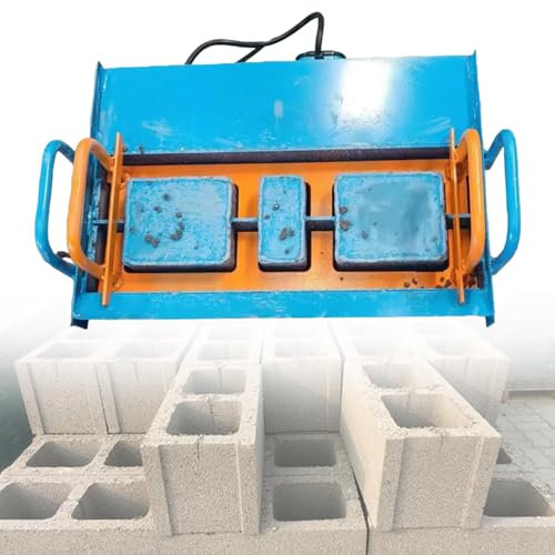 Extrusion Brick Machine, Concrete Block Machine, 45s Fast Forming, Multiple Molds Optional, 23kn Pressure, Vibration Frequency 212 Times/Min, Suitable for Cement and Concrete Blocks,H8