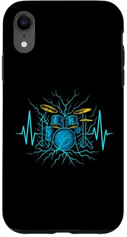Batterie électrique design Pulse pour les amateurs de musique rock Coque pour iPhone XR