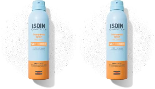 ISDIN Fotoprotección Transparent Spray Wet Skin SPF 30, Protector Solar Corporal Invisible en Spray, muy Resistente al Agua y de Absorción Inmediata, 250 ml (Paquete de 2)