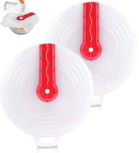 Spritzschutz für Rührschüssel,Silikon Spritzschutz Schüssel Deckel,Universal Silikon Deckel,Schlagen von Eiern und Schlagsahne,Verhindert Lästiges Spritzen des Teigs Beim Mixen