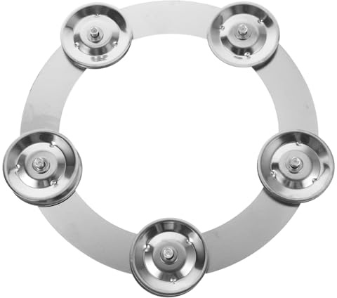INOOMP Metall Tamburin für Schlagzeugbecken Hi Hat Zubehör Verbessert Klang und Rhythmus Leicht zu Montieren für Proben und Auftritte