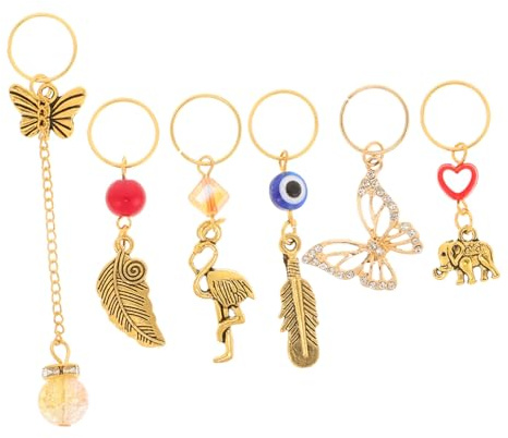 minkissy 6 Stück Elefanten Rosen Anhänger Schmuck Haarschmuck Haarspiralen Für Frauen Kronen Haarmanschetten Haarringe Für Dreadlocks Perlen Haarspiralen Haarschmuck Für Mädchen